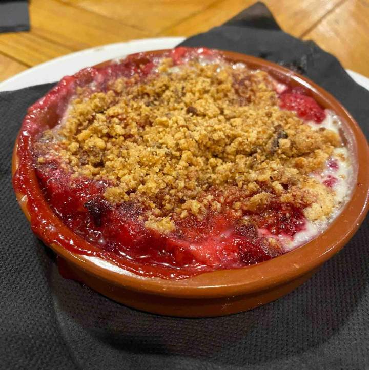 Crumble aux fraises Valergues